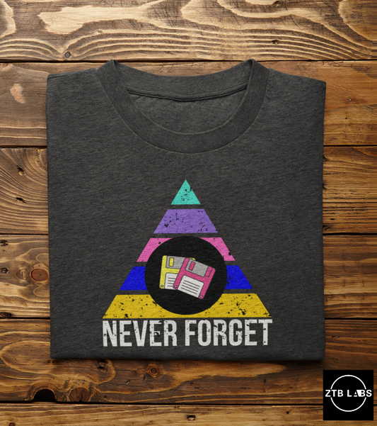 Meme Shirt: Never Forget Floppy Disk Color, Funny Shirt, Boomer Shirt, 90s shirt, Unisex, T Shirt, GM