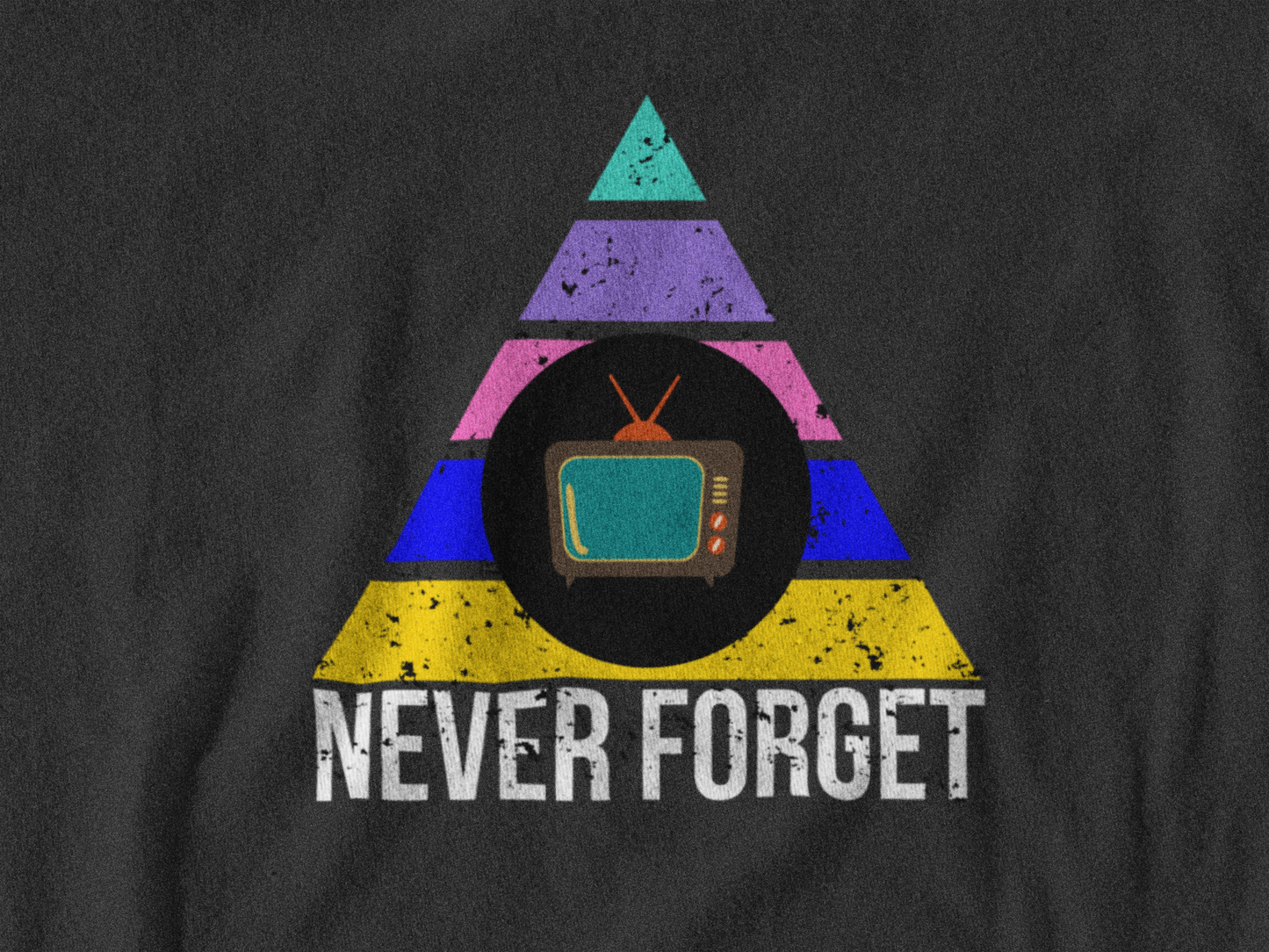 Meme Shirt: Never Forget TV Color, Rabbit Ears, Funny Shirt, Boomer Shirt, 90s shirt, Unisex, T Shirt, GM