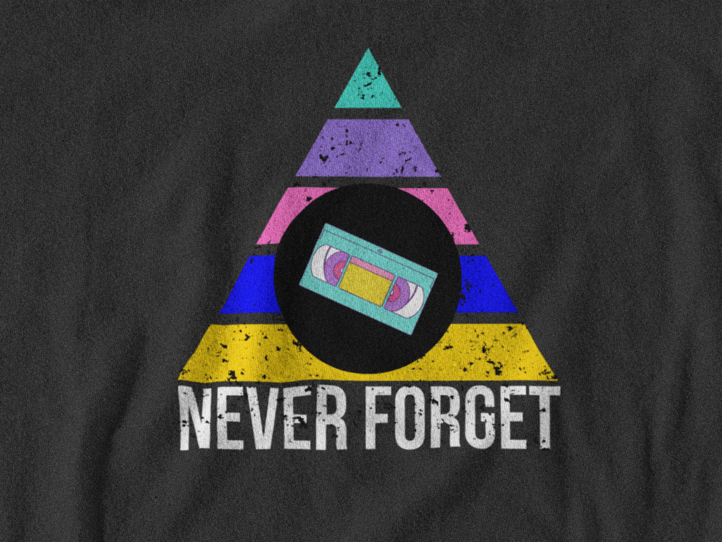 Meme Shirt: Never Forget VHS Color, Funny Shirt, Boomer Shirt, 90s shirt, Unisex, T Shirt, GM